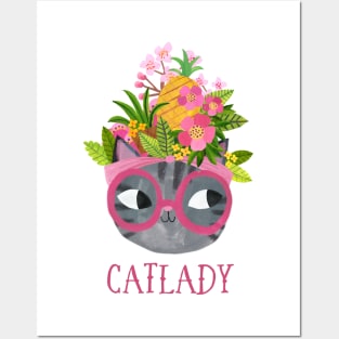 Cat lady Posters and Art